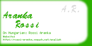 aranka rossi business card